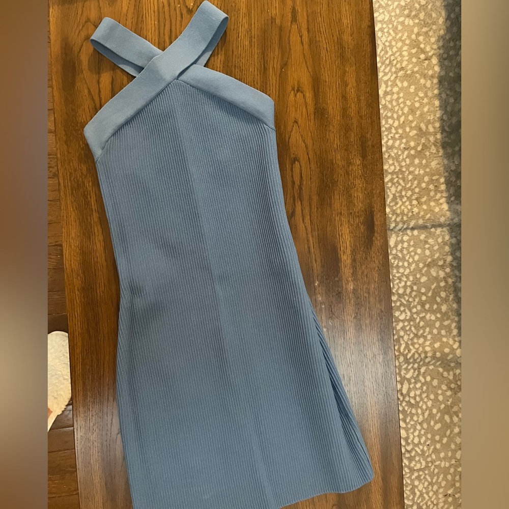 WORN ONCE blue Babaton sculpt dress